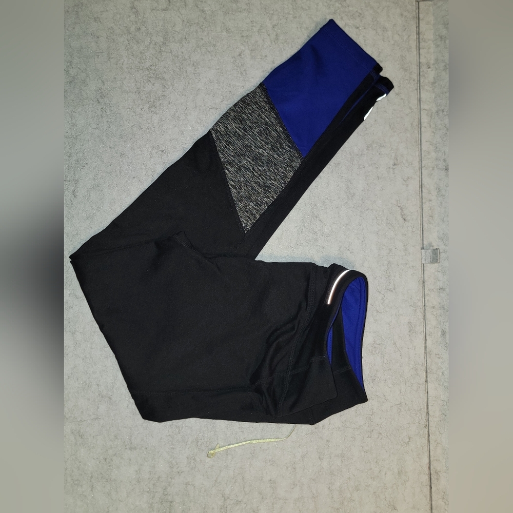 Tangerine Black Joggers with Royal Blue and Heather Panels Medium